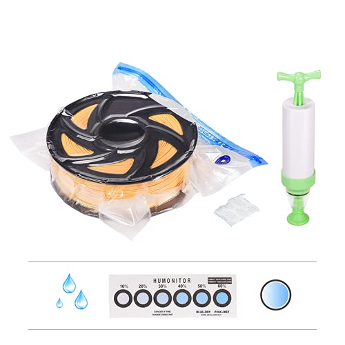 Lysee 3D Printer Parts & Accessories - Dryer Safekeeping Humidity Resistant Vacuum Storage Bag That Keep Filament Dry for 3D Printer PLA ABS Filament - (Color: 20 Bags 1 Pump)