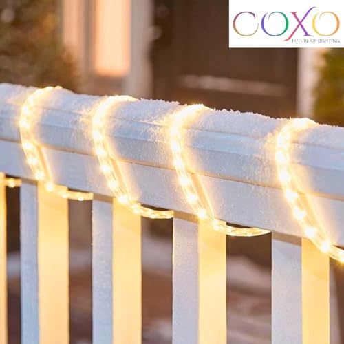 Image of COXO 1 Meters LED Rope Light for Decoration - Waterproof Warm White SMD Cove Light for Ceiling, Home Decor, LED Pipe Light for Diwali, Festival, Indoor, Outdoor Use (Warm White, 1 Meter)