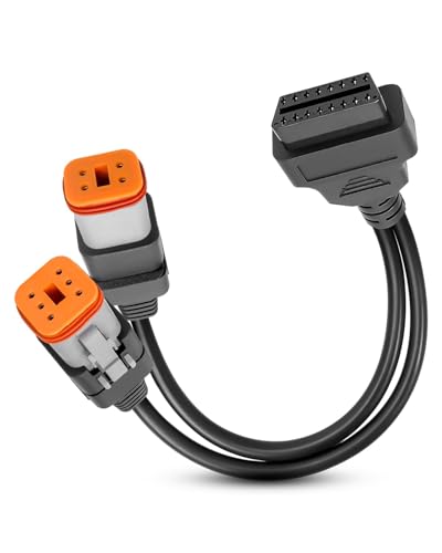 QNHEAY OBD2 Diagnostic Adapter Fit for Harley Davidson, 2 in 1 Connector Work with Many Motorcycle Diagnostic Tool 16 Pin to 4 Pin 6 Pin, 12