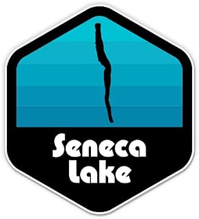 Squiddy Seneca Lake New York Finger Lakes - Vinyl Sticker Decal for Phone, Laptop, Water Bottle (3" Wide)