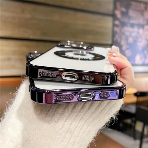 Coque iPhone 14 Pro Max transparente avec support d'objectif invisible et dos rigide argent - 5