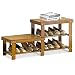 Tie-DailyNec 2 Niveles Zapatero Madera Banco Zapatero con Banco, Zapatero, Organizador para el Pasillo, el baño, el salón o el Pasillo (89 x 26 x 41 cm)