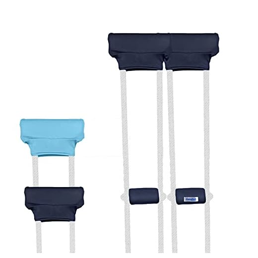 USA Made Crutcheze Essentials Underarm Crutch Pad and Hand Grip Covers with Soft Foam Padding - Accessories for Crutches