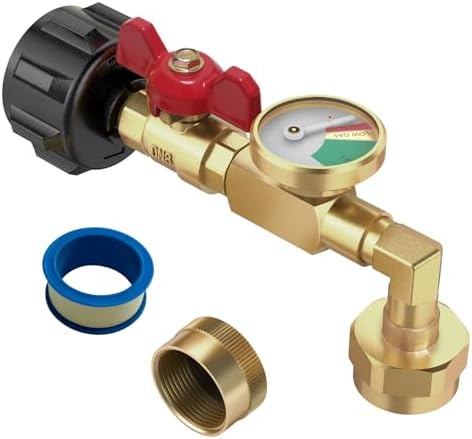 Upgraded Propane Refill Adapter with Gauge & ON/Off Valve - QCC1 ...