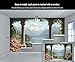 FBRUIEG Villa Scenery Wall Mural, Lake Como Italy 3D Wallpaper, European Style Mural for Farmhouse Living Room Bedroom Sofa TV Background Decor - 78.7
