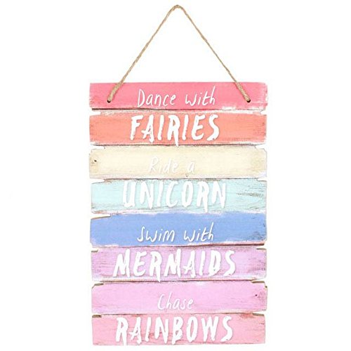 Stunning Multicolor Wood Dance With Fairies Plaque - 30cm x 20cm (1 Pc.) - Eye-catching & Unique Inspirational Wall Art - Perfect Home & Office Decor