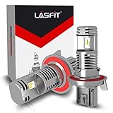 LASFIT H13 9008 LED Bulbs 6000k White Mini Size Wireless All-in-One Conversion Kit, Pack of 2