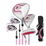 Paquete Completo de Golf Equipado, Palo de Golf para Hombres con Eje de Carbono, 13 Piezas para Hombres Que Incluye Driver, Fairway, híbrido, Hierro,...