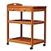 ZQH Carrera de Baño de la Cocina Enrollable Carrito de la Carretilla/de Madera Iza Estante de Vino/de Alenamiento de Servicios Públicos Y Ruedas de Alenamiento 63 X 43 X 79Cm (3 Colores),Color de