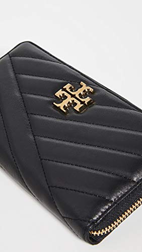 Tory Burch Women's Kira Chevron Zip Continental Wallet, Black, One Size #TOP3