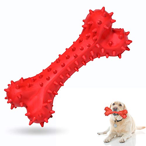 EpetsLove Dog Chew Toy for Aggressive Chewers, Durable Dog Bone Toy，Non-Toxic Natural Rubber, Teeth Cleaning Chews Toys, Playing Interaction Training for Small, Medium, Large Dog