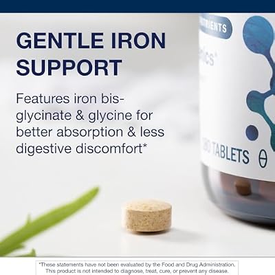Metagenics Hemagenics Iron Supplement with B12, B6 & Folate Supports Red Blood Cell Formation, Energy & Immune Health* Non-Constipating, Non-GMO, Gluten-Free, Vegetarian - 180 Tablets