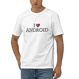 Funny Tshirt I Love Android T Shirt Funny Men T-Shirt (Color : Colour, Size : Large)