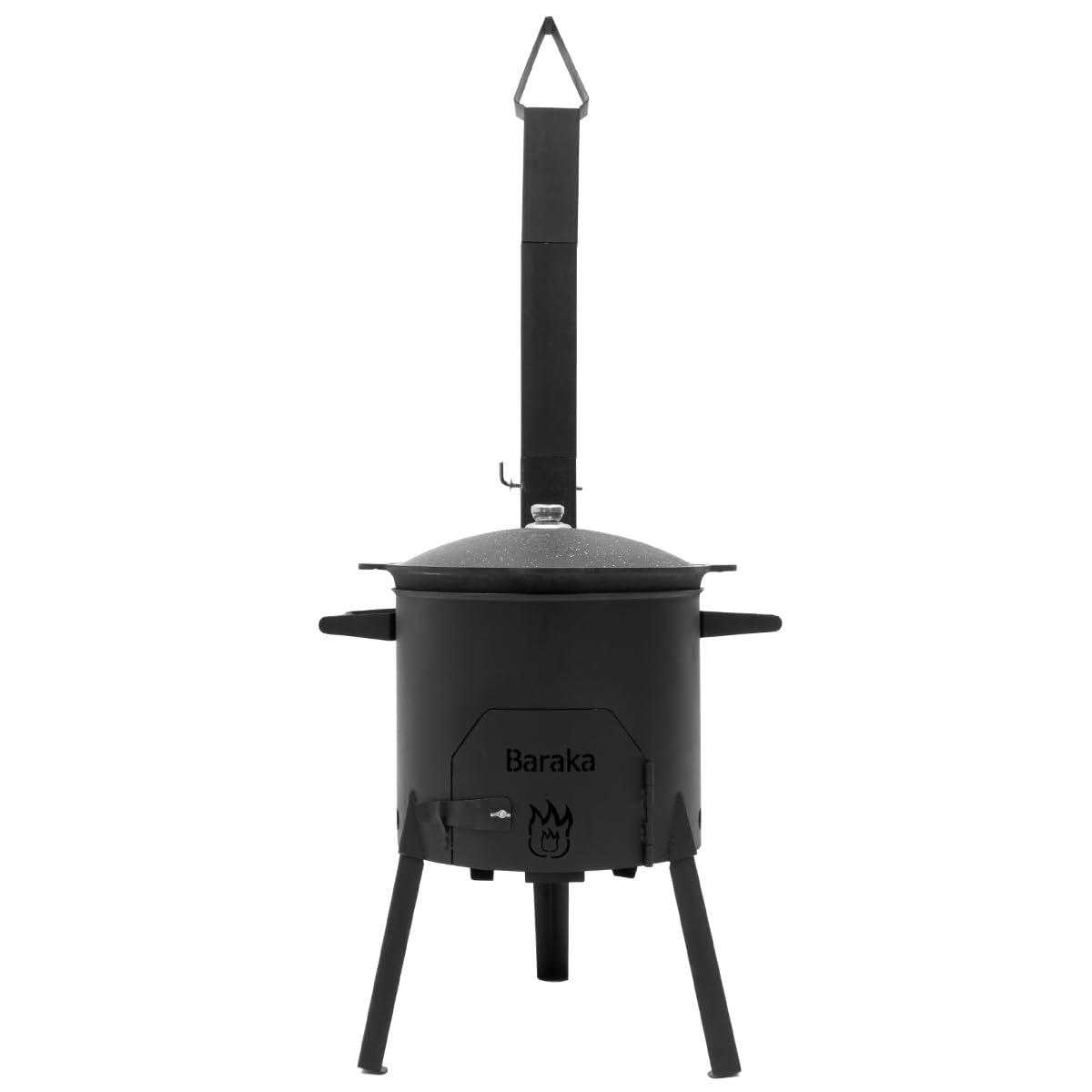 Utschak Feuerofen mit Abzugsrohr Uchag Grillen & Kochen mit Outdoorküche (Utschak M - mit 12 Liter Kazan)