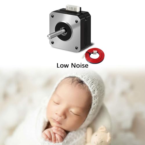 iMetrx Nema 17 Schrittmotor 42x23mm Pancake Motor 1.5A-3.8V 2 Phase 4 Drähte 1.8 Grad mit 1Meter Kabel für 3D Drucker Motoren 1 Stück