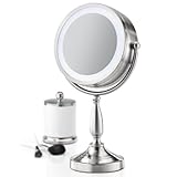 10X/1X Natural-Light Tabletop Makeup Mirror