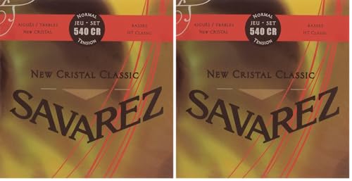 Cordes Savarez New Cristal 540CR de guitare classique en nylon clair pour une justesse absolue