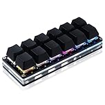 BTXETUEL 12 Key Mechanical Gaming Keyboard One Handed Keypad USB-C Wired OSU Keypad Programmable and Hot Swappable Keyboard.