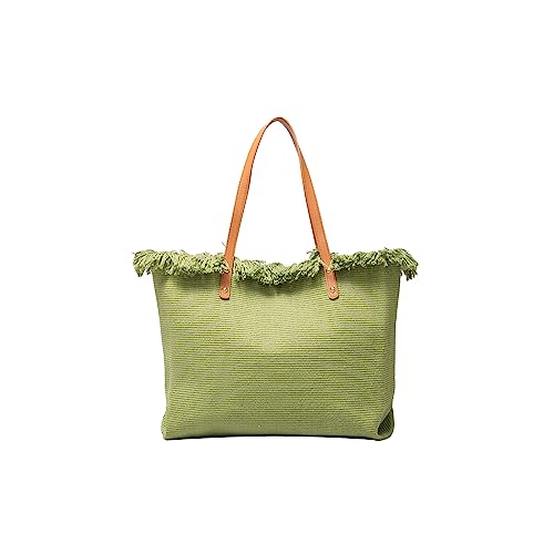 Image of CORIOS Tote Bag for Women Cute Canvas Shoulder Bag Summer Vibe Beach Bag Casual Handbag Bohemian Hobo Bag with Tassels
