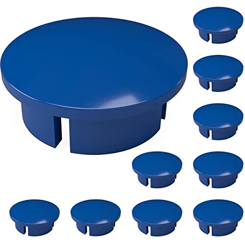 FORMUFIT F114IDC-BL-10 PVC-Innen-Endkappe, gewölbt, Möbelqualität, 3,8 cm Größe, Blau, 10 Stück
