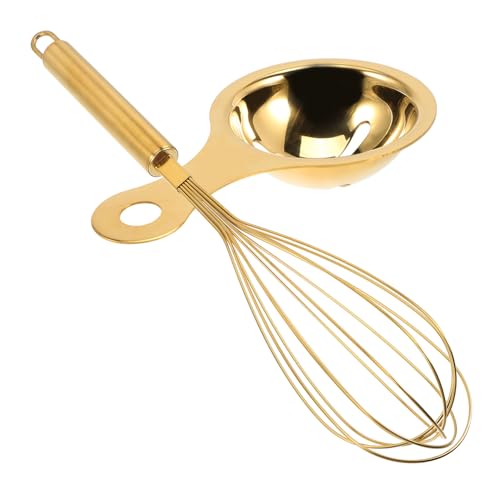 MOKKHNB ステンレス製手動卵ミキサー 軽量便利な卵泡立て器 卵白離器付き キッチン用調理器具 家やベーカリー向け