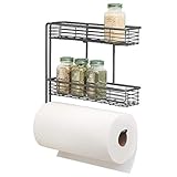 FÁCIL INSTALACIÓN: El dispensador de papel secamanos con estantes para cocina se entrega con los accesorios de montaje necesarios. Se fija de manera sencilla y rápida a superficies lisas.