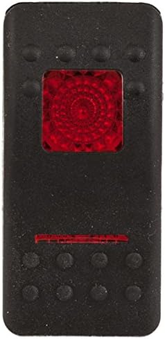 K4 Contura II Soft Touch Black Actuator, With 1 Square Red Lens, 1 Bar Red Lens