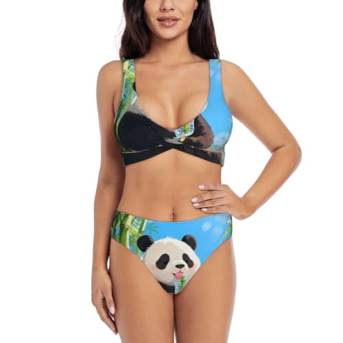 Bikini croisé femme maillot de bain deux pièces push-up coussinets amovibles triangle