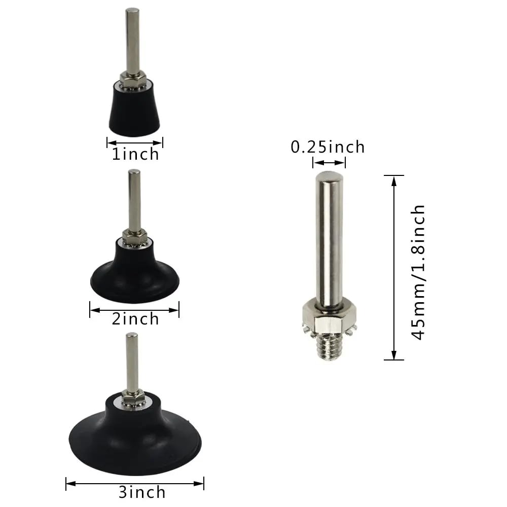1''2''3''Disc Pad Holder, 5 Pack Roll Lock Disc Holder, with 1/4" Shanks for Die Grinder Accessories Rotating Tools,2 Inch