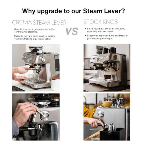CREMA COFFEE PRODUCTS | Replacement Steam Lever for Breville Espresso Machines | Brushed Silver | Compatible with Barista Express, Infuser, Barista Pro - Image 5