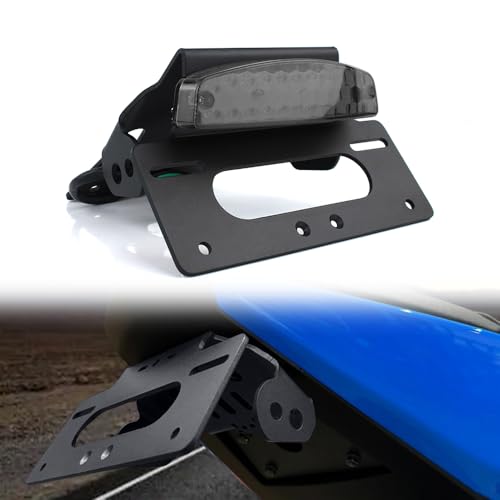 Xitomer Motorcycle Fender Eliminators Fit for GSX-8S 2023-2025/ GSX-8R 2024-2025 Tail Tidy Compatible with GSX-8S 2025 GSX-8R License Plate Holder with Tail light/License Plate Light (Smoke)