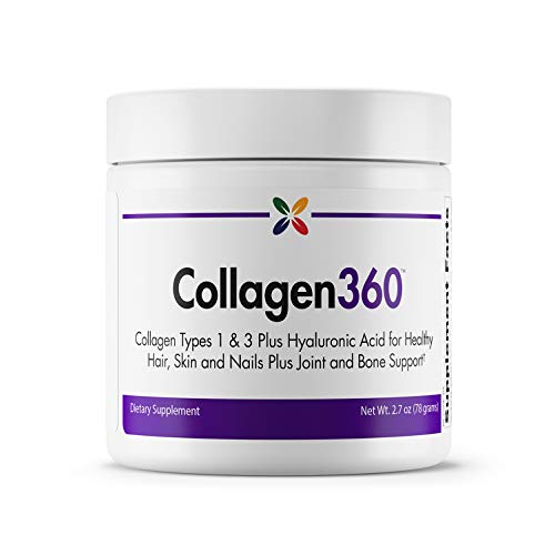 Stop Aging Now - Collagen360 with Hyaluronic Acid - Collagen Peptides Powder to Support Healthy Hair, Nails & Skin - Helps Reduce Appearance of Fine Lines and Wrinkles - Powder 2.7 Ounces Stop Aging Now - Collagen360 with Hyaluronic Acid - Collagen Peptides Powder to Support Healthy Hair, Nails & Skin - Helps Reduce Appearance of Fine Lines and Wrinkles - Powder 2.7 Ounces