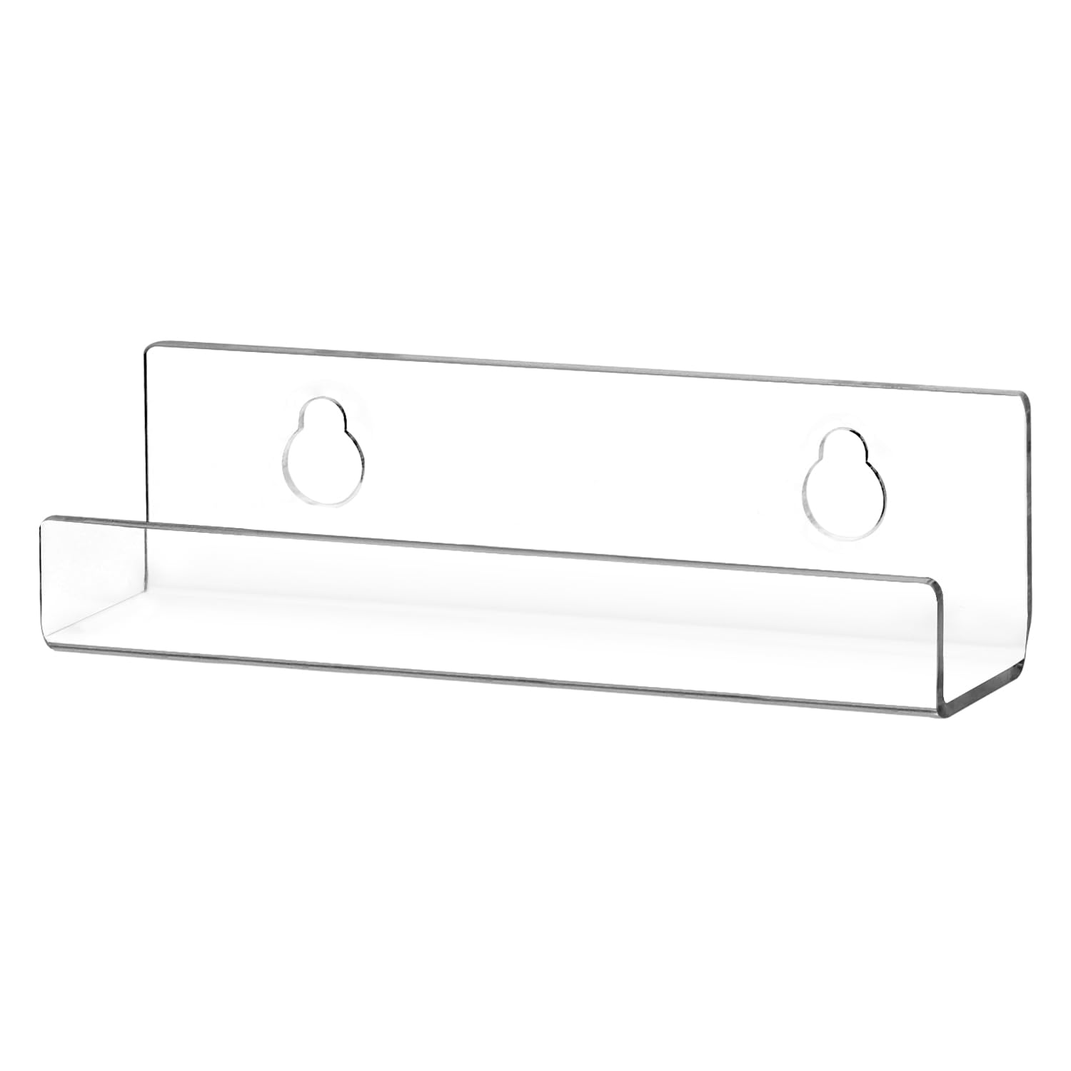 QWORK® 6-pak przezroczystych uchwytów na płyty winylowe, naścienny, akrylowy stojak na płyty ze sprzętem instalacyjnym (10 cm)
