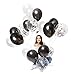 Confetti Balloons with Ribbon Roll, Glue Dots, Clips to Tie | Black & White 61 Pack | Premium Quality Balloons for Wedding Decoration, Birthday Party, Proposal | 12 Inch Prefilled | by Tom&Luca