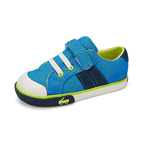 See Kai Run, Lucci Sneakers for Kids, Blue Mesh, 7