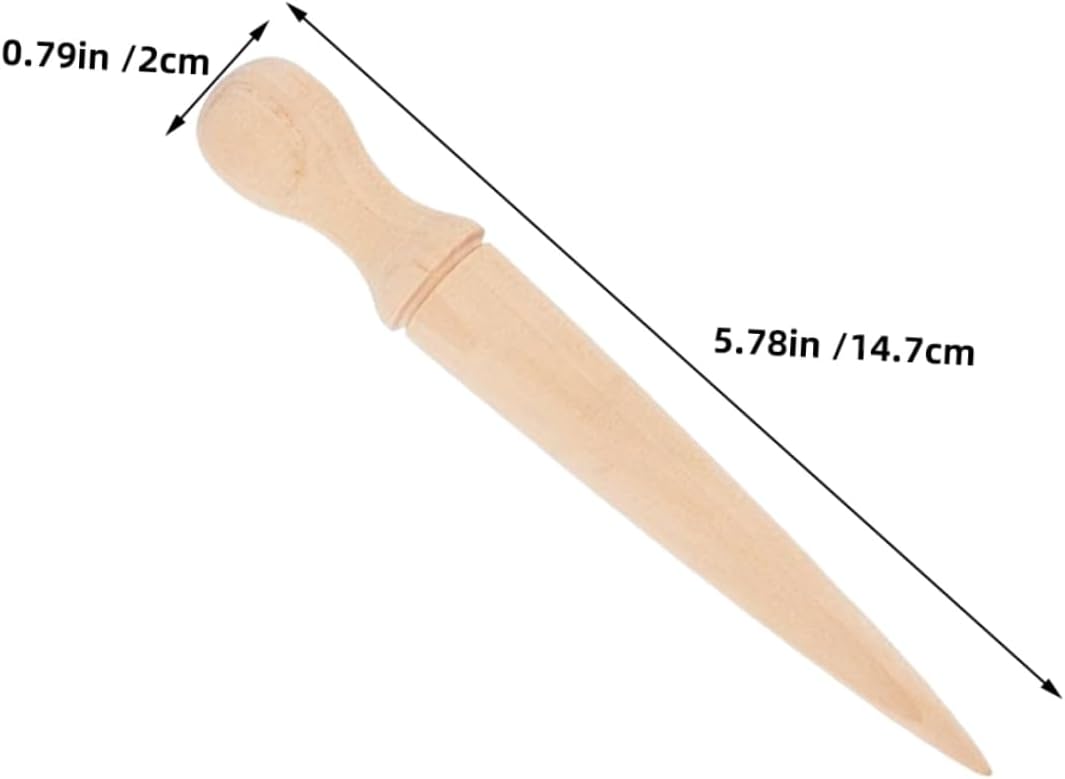 6pcs Wooden Handled Garden Hole Punchers Comfortable Grip Planting Tool for Digging and Sowing Durable Garden Supplies for Versatile Gardening Tasks