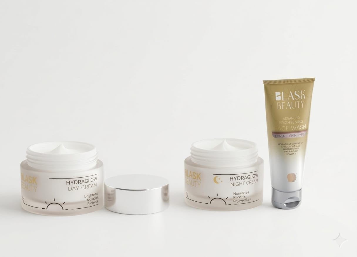 BLASK BEAUTY HydraGlow Complete Skin Brightening Kit, Set of 3, Day Cream, Night Cream and Advanced Face Wash, Cleanse, Pr... - Review, Price and Buying Guide