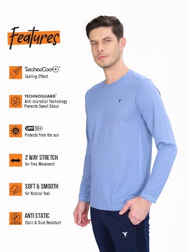 Image of TECHNOSPORT Men's Slim Fit T-Shirt - (MTOR17) Pack of 1