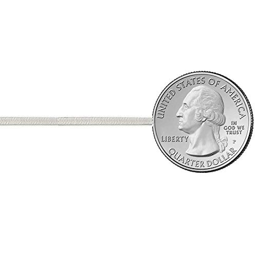 Savlano 925 Sterling Silver 3.5mm Herringbone Flat Snake Magic Chain Necklace for Women & Men with a Gift Box - Made in Italy3