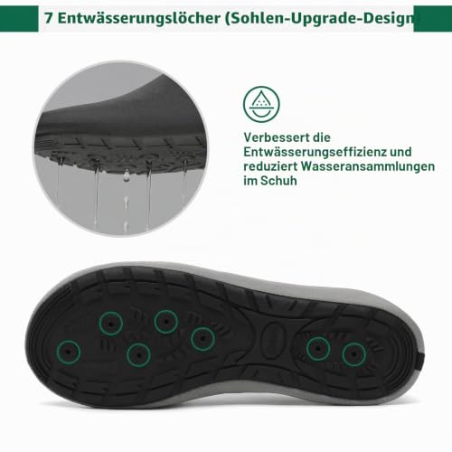 SAGUARO Badeschuhe Herren Wasserschuhe Damen rutschfeste Barfuß Schwimmschuhe Strandschuhe Neoprenschuhe für Meer Schwimmen Steinstrand… – Ansicht 2