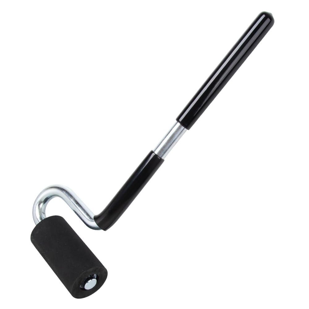 O'SKOOL 12" Edge Banding Roller – Rubber J Roller with Long Handle for Laminate, Veneer, Flooring, and Wall Applications, VAL006
