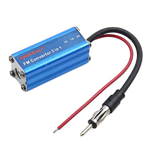 uxcell Car Vehicle Blue Aluminum Alloy 3 in 1 FM Band Frequency Expander