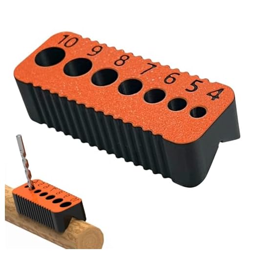 Portable Drill Guide, 7 Imperial Sizes for Woodworking(Orange)