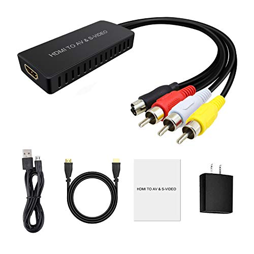 image for Dingsun HDMI to SVideo Adapter, HDMI to AV CVBS Svideo Converter for P