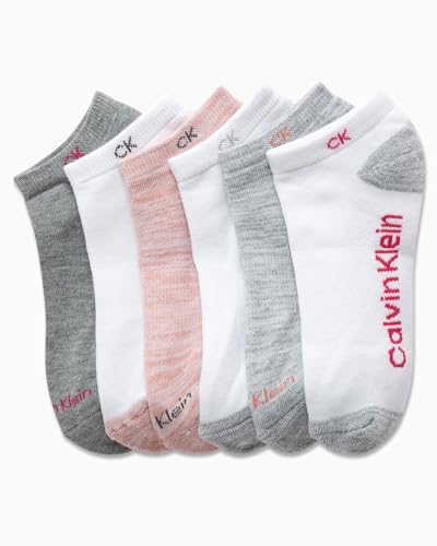 Calvin Klein Girls No Show Socks - 6 Pack Athletic Low Cut Socks for Girls (M-L)4