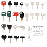 36pcs Heavy Equipment Key Master Set, Construction Contractor Machine Ignition Key Set for JLG for CAT for JCB for Kubota for Hyster for BOBCAT for KOBEICO for GENERATOR for Takeuchi