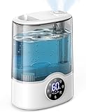 Homvana Humidifier Large Room, 7L (807ft²) Smart Warm and Cool Mist, Top-Fill Humidifiers for Bedroom Baby Nursery Grow Tent, Auto Adapt Mist Quick Air Humidity Indoor, Easy to Clean, Quiet, Diffusers
