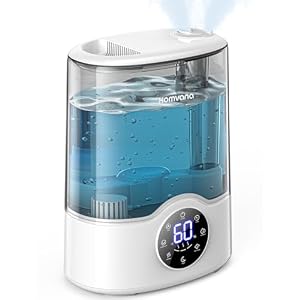 Homvana Humidifier Large Room, 7L (807ft²) Smart Warm and Cool Mist, Top-Fill Humidifiers for Bedroom Baby Nursery Grow Tent, Auto Adapt Mist Quick Air Humidity Indoor, Easy to Clean, Quiet, Diffusers
