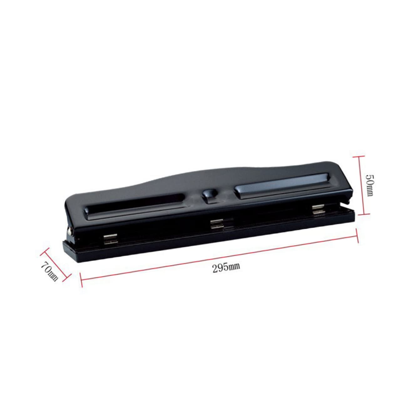 Punzonatrice a 3 Fori Manuale in Metallo Nero per Carte | Scrapbooking e Archiviazione, Raccolta Trucioli Facile da Svuotare, Uso Comodo Struttura Completamente in Metallo