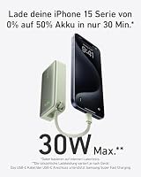 Anker Nano Powerbank, 10.000mAh Powerbank mit integriertem USB-C Kabel, PD 30W Höchstleistung mit 1xUSB-C, 1xUSB-A, Für iPhone 17/16/15/14, MacBook, Galaxy, iPad, AirPods und mehr – Ansicht 2
